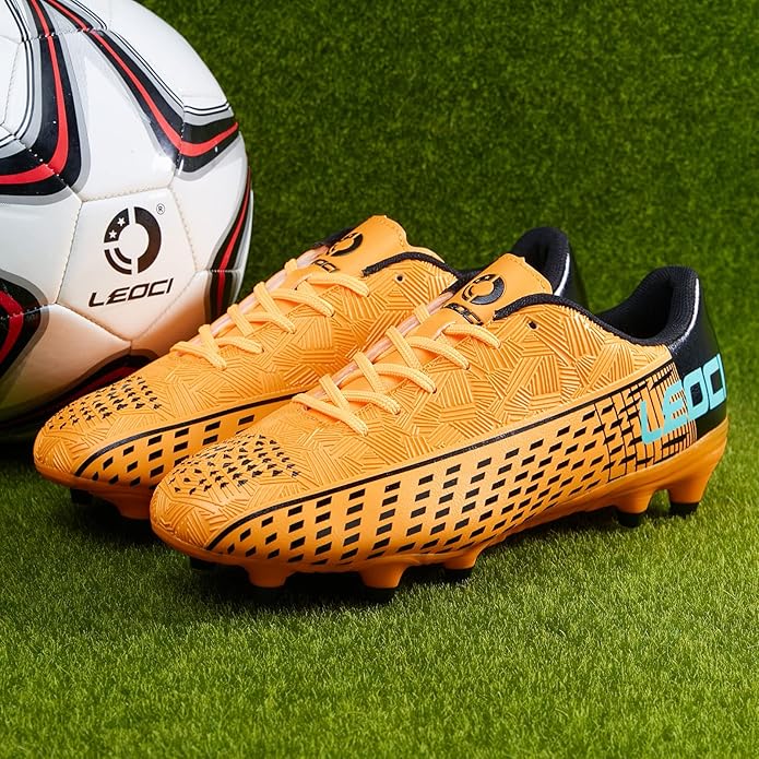 Soccer Cleats for Men's and Women's Outdoor Unisex Football Shoes Firm Rugby Boots