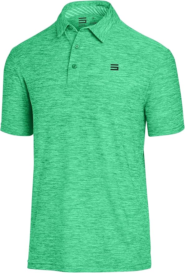 Three Sixty Six Golf Shirts for Men - Dry Fit Short-Sleeve Polo, Athletic Casual Collared T-Shirt