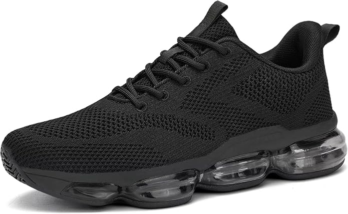 Mens Running Shoes Air Low Top Comfort Walking Lace Up Sneakers Breathable Fashion Tennis Sport Gym Fitness Cross Trainers