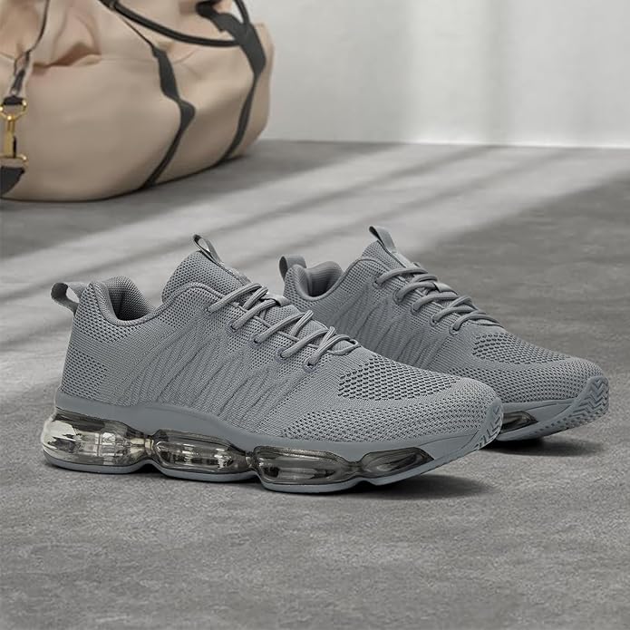 Men's Air Cushion Running Shoes Breathable Tennis Fashion Sneakers Non Slip Workout Casual Sport Shoes Gym Training Comfortable Walking Shoes