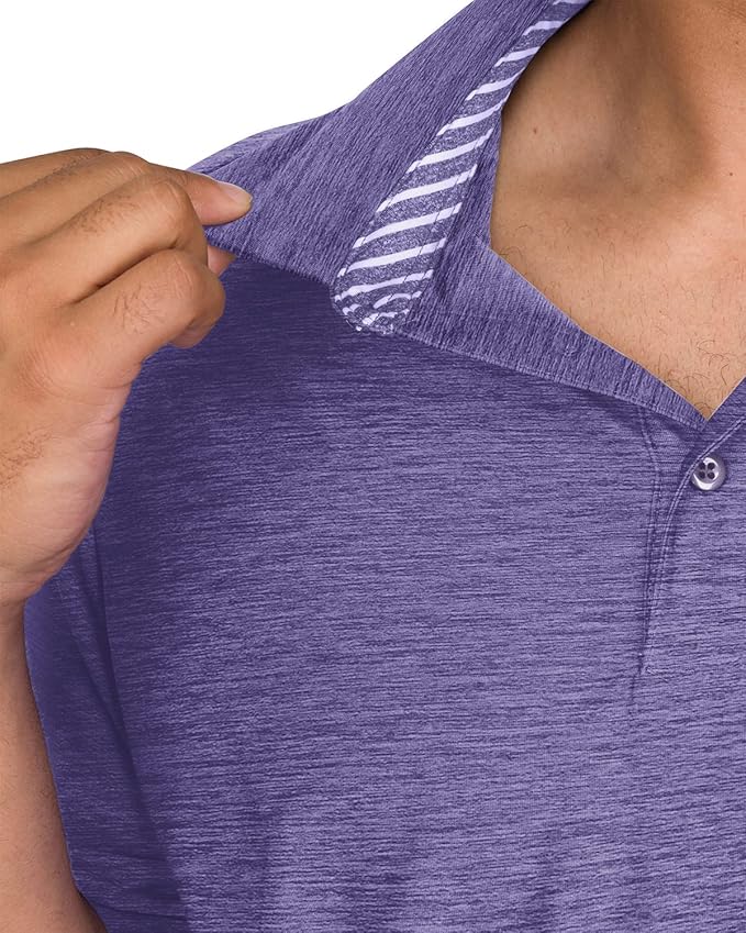 Three Sixty Six Golf Shirts for Men - Dry Fit Short-Sleeve Polo, Athletic Casual Collared T-Shirt