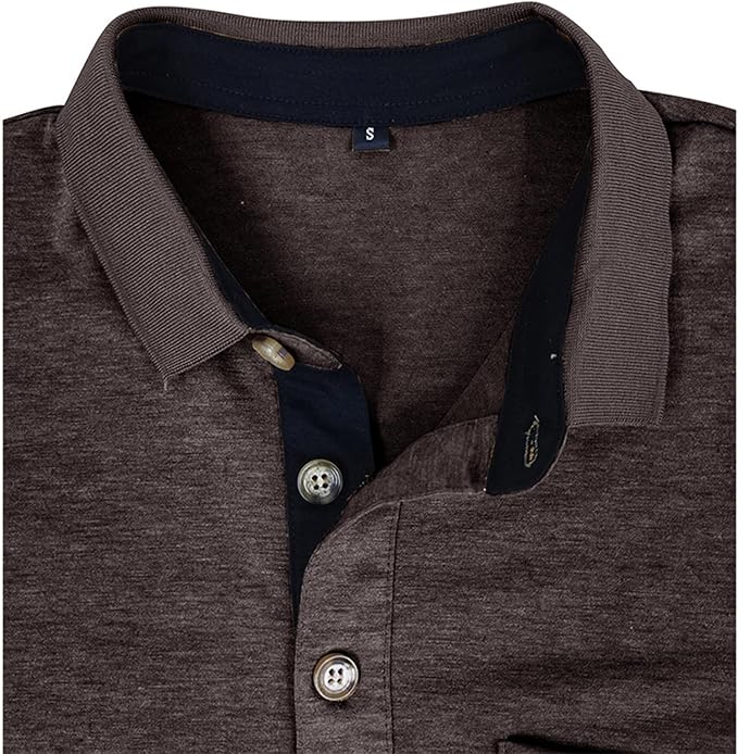 SEGANUP Men's Fashion Polo Shirts Short Sleeve Casual Cotton Golf Shirts Moisture Wicking Polo Shirt with Pocket