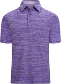 Damipow Premium Golf Shirts for Men Dry Fit Performance Polo Short Sleeve Collared Shirt