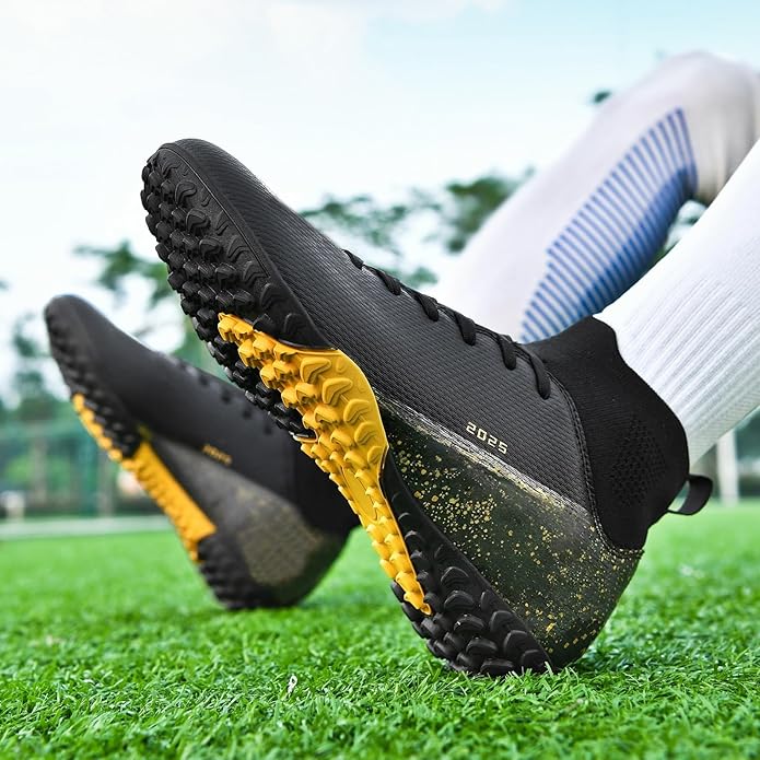 Soccer Cleats for Mens Womens Indoor Soccer Shoes Unisex Baseball Turf Shoes Youth Rugby Shoes Adult AG FG TF Football Boots Wide Training Sneaker