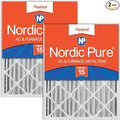 Nordic Pure 16x25x4 (Actual Size: 15 1/2 x 24 1/2 x 3 5/8) Pleated MERV 15 Air Filters 2 Pack