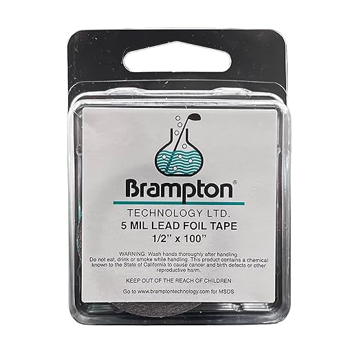 Brampton Golf Lead Tape 1/2” x 100” (5 mil) - Easy to Cut and Apply - Stays on in All Weather - Adjust Swing Weight and Feel - for Golf Clubs, Golf Heads, Pickleball, Tennis, and Fishing