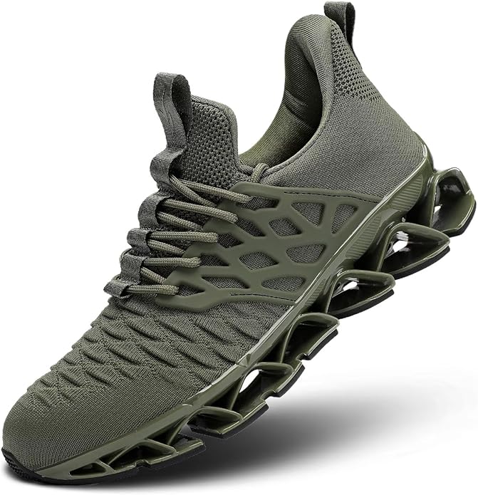 Men's Slip on Walking Running Shoes Blade Tennis Casual Fashion Sneakers Comfort Non Slip Work Sport Athletic Trainer