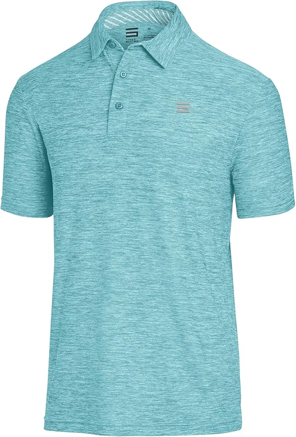 Three Sixty Six Golf Shirts for Men - Dry Fit Short-Sleeve Polo, Athletic Casual Collared T-Shirt