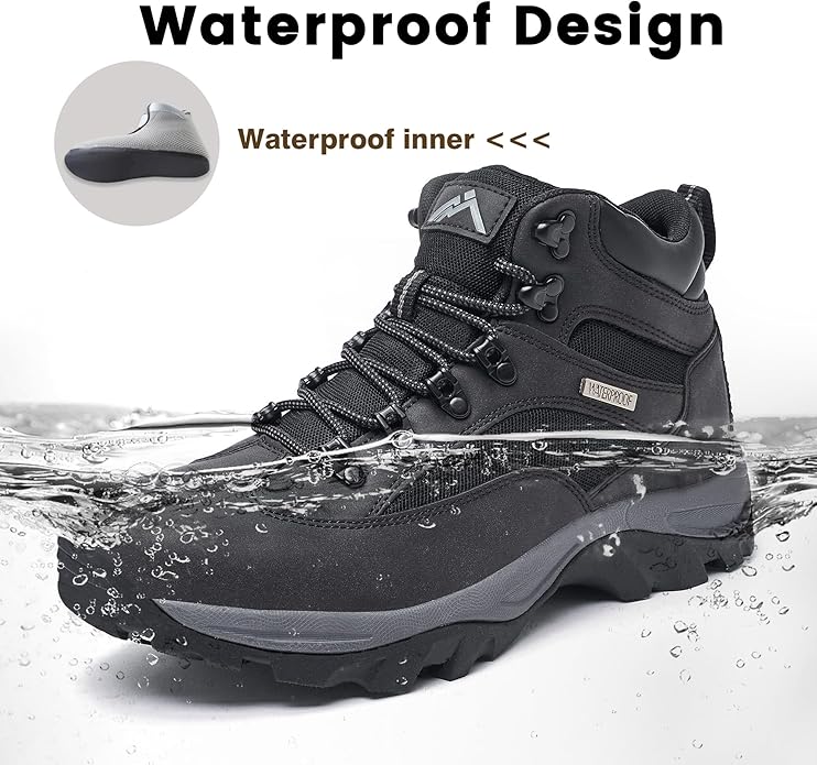CC-Los Men's Waterproof Hiking Boots Outdoor Relaxed Fit Lightweight Size 7-13.5