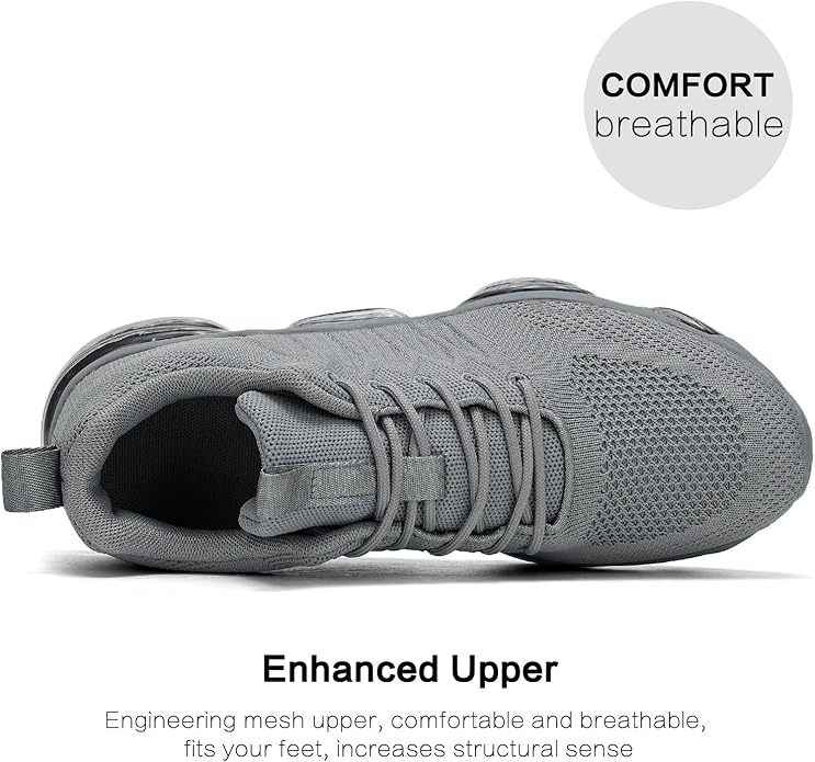 Men's Air Cushion Running Shoes Breathable Tennis Fashion Sneakers Non Slip Workout Casual Sport Shoes Gym Training Comfortable Walking Shoes