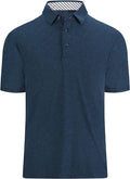 Damipow Premium Golf Shirts for Men Dry Fit Performance Polo Short Sleeve Collared Shirt