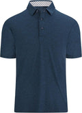 Damipow Premium Golf Shirts for Men Dry Fit Performance Polo Short Sleeve Collared Shirt