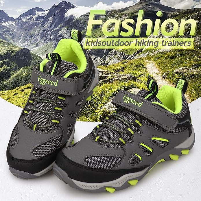 Boys Hiking Shoes Kids Sneakers Outdoor Waterproof Athletic Running Slip Resistant Comfortable (Little/Big Kids)