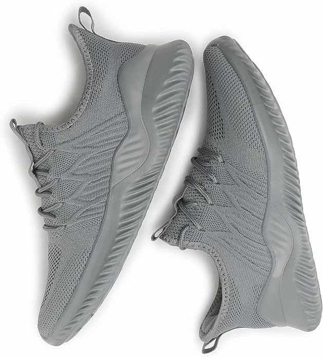 Mens Slip On Running Shoes Athletic Walking Trainers Lightweight Breathable Mesh Tennis Sneakers