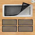Floor Register Vent Cover, 6"x12" Magnetic Air Vent Screen Mesh Covers for Home Floor/Wall/Ceiling Registers Air Vent Filters, Black (4 Packs)