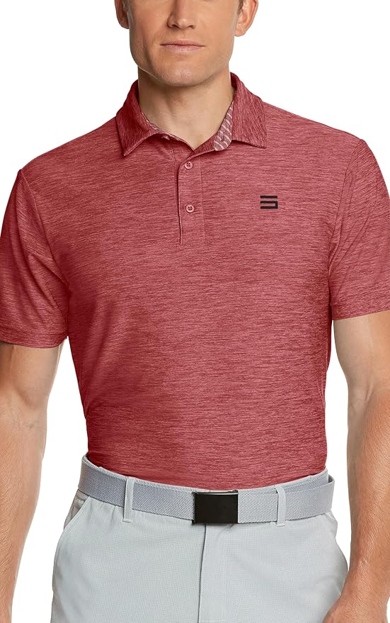 Three Sixty Six Golf Shirts for Men - Dry Fit Short-Sleeve Polo, Athletic Casual Collared T-Shirt