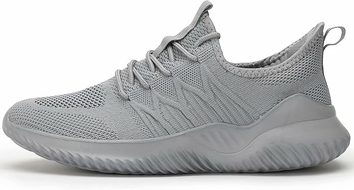Mens Slip On Running Shoes Athletic Walking Trainers Lightweight Breathable Mesh Tennis Sneakers