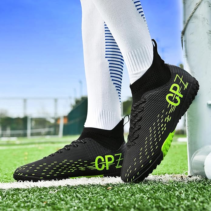 Soccer Cleats for Mens Womens Indoor Soccer Shoes Unisex Baseball Turf Shoes Youth Rugby Shoes Adult AG FG TF Football Boots Wide Training Sneaker
