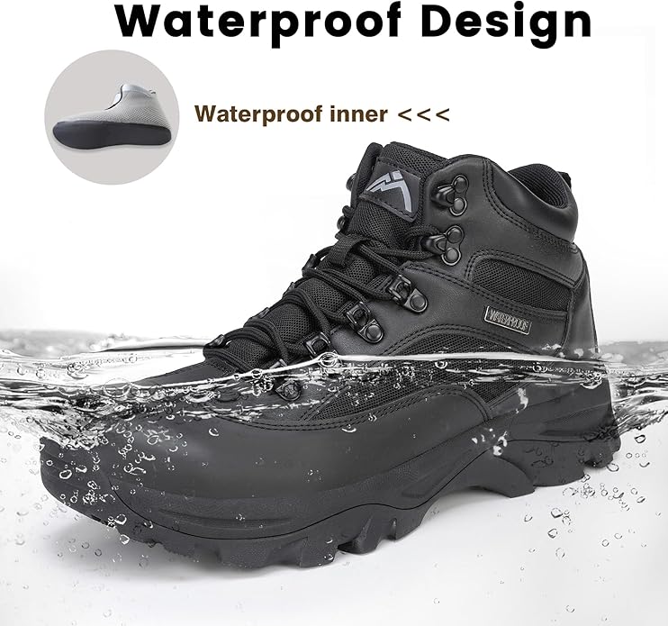 CC-Los Men's Waterproof Hiking Boots Outdoor Relaxed Fit Lightweight Size 7-13.5