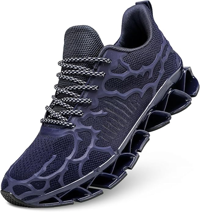 Vooncosir Men's Fashion Sneakers Breathable Mesh Running Shoes Blade Non Slip Soft Sole Casual Athletic Walking Shoes