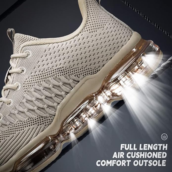 Men's Air Cushion Running Shoes Breathable Tennis Fashion Sneakers Non Slip Workout Casual Sport Shoes Gym Training Comfortable Walking Shoes