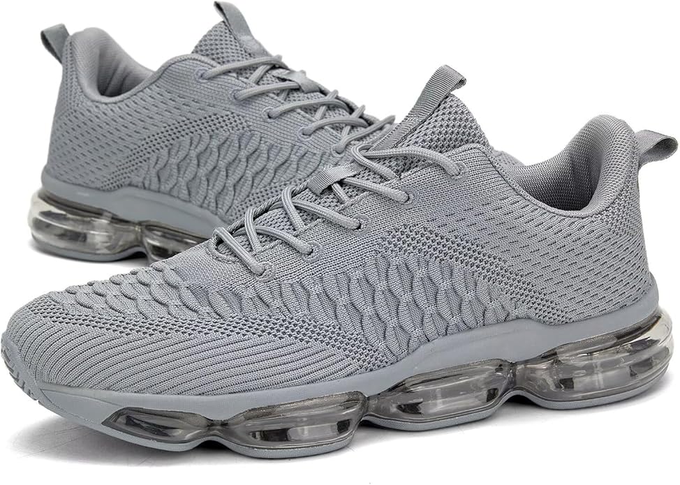 Men's Air Cushion Running Shoes Breathable Tennis Fashion Sneakers Non Slip Workout Casual Sport Shoes Gym Training Comfortable Walking Shoes