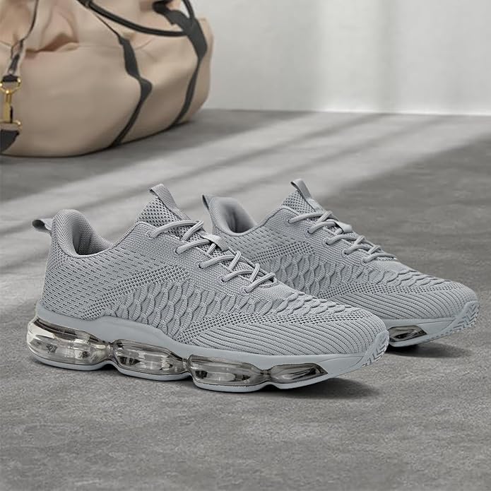 Men's Air Cushion Running Shoes Breathable Tennis Fashion Sneakers Non Slip Workout Casual Sport Shoes Gym Training Comfortable Walking Shoes