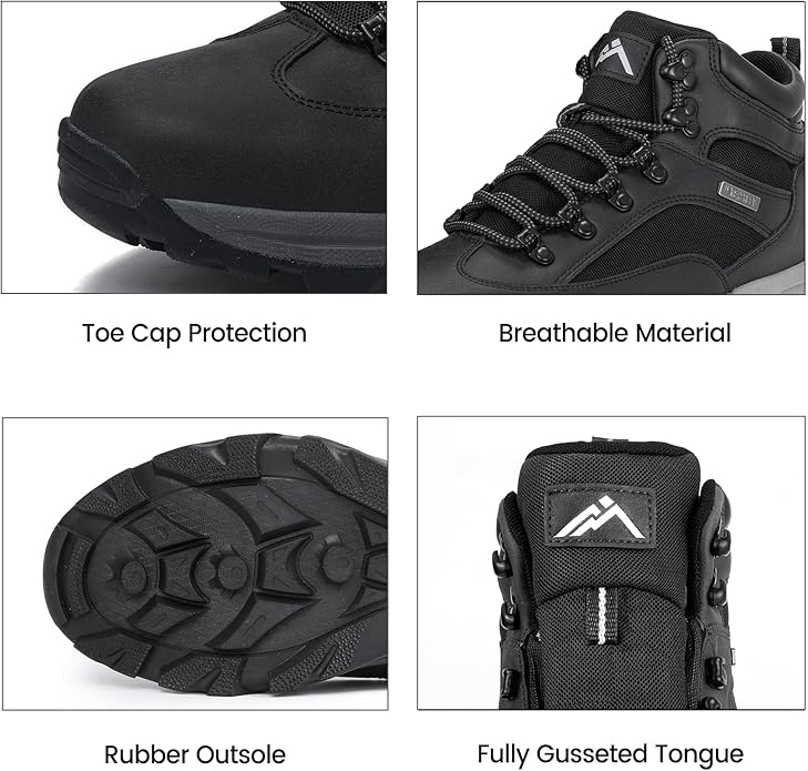 CC-Los Men's Waterproof Hiking Boots Outdoor Relaxed Fit Lightweight Size 7-13.5