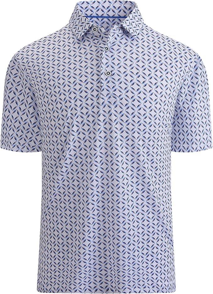 WARHORSEE Golf Polo Shirts for Men Short Sleeve Wrinkle Free 4 Way Stretch Moisture Wicking Performance Collared Tshirts