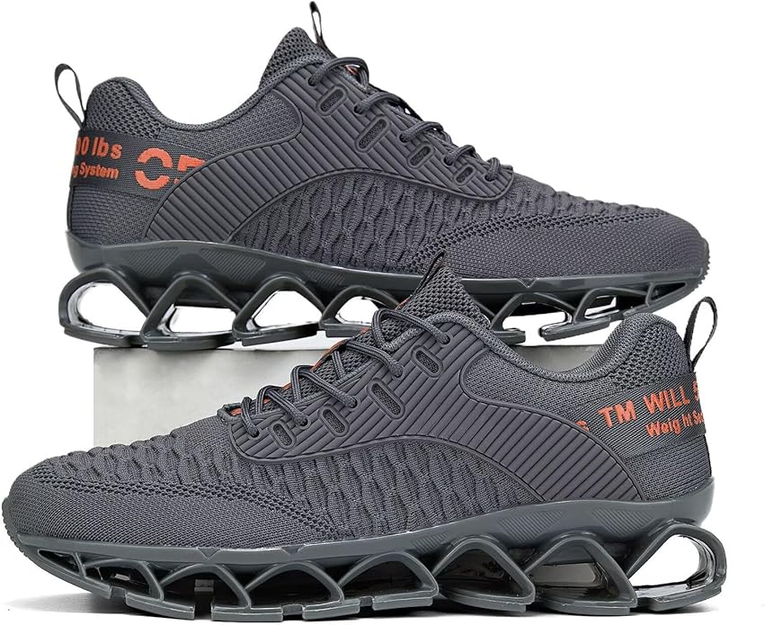Vooncosir Men's Fashion Sneakers Breathable Mesh Running Shoes Blade Non Slip Soft Sole Casual Athletic Walking Shoes