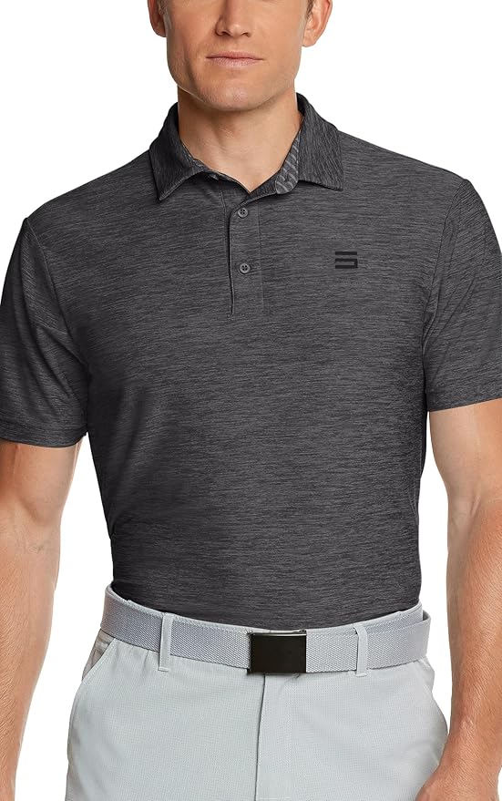 Three Sixty Six Golf Shirts for Men - Dry Fit Short-Sleeve Polo, Athletic Casual Collared T-Shirt