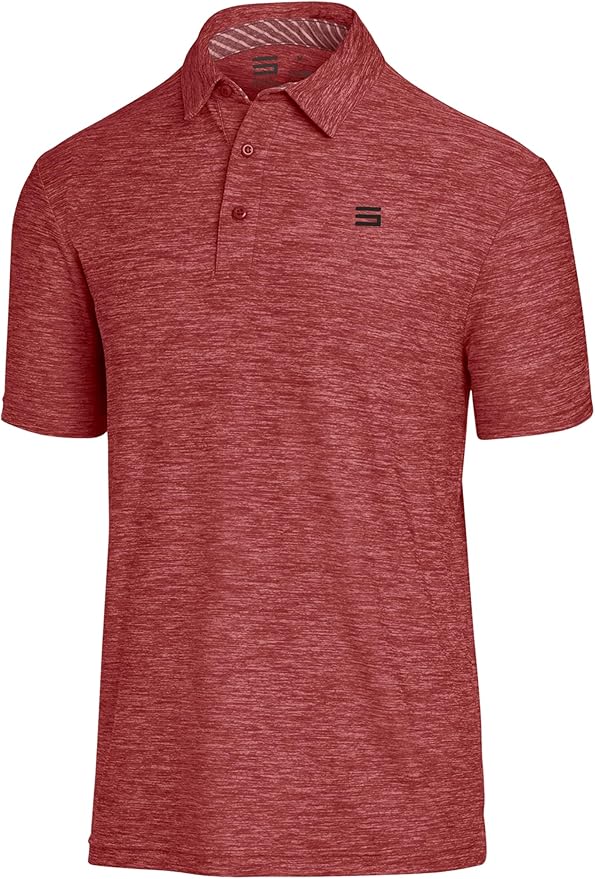 Three Sixty Six Golf Shirts for Men - Dry Fit Short-Sleeve Polo, Athletic Casual Collared T-Shirt