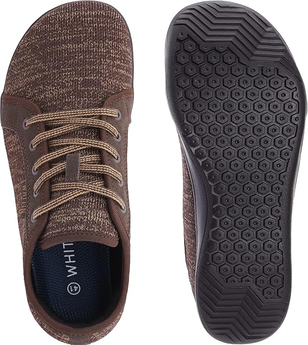 WHITIN Men's Wide Minimalist Barefoot Sneakers | Zero Drop Sole | Optimal Relaxation