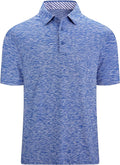 Damipow Premium Golf Shirts for Men Dry Fit Performance Polo Short Sleeve Collared Shirt