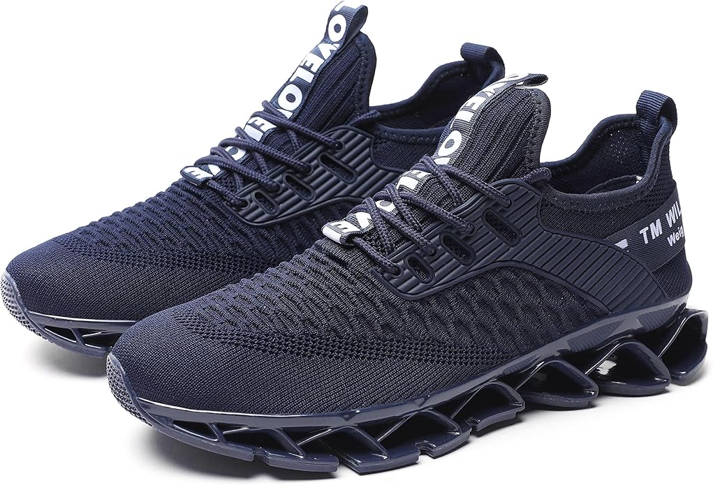 Men's Running Shoes Blade Tennis Walking Fashion Sneakers Breathable Non Slip Gym Sports Work Trainers