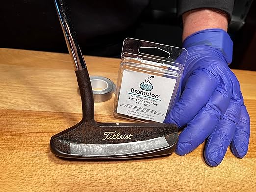 Brampton Golf Lead Tape 1/2” x 100” (10 mil) - Easy to Cut and Apply - Stay on in All Weather - Adjust Swing Weight and Feel - for Golf Clubs, Golf Heads, Pickleball, Tennis, and Fishing
