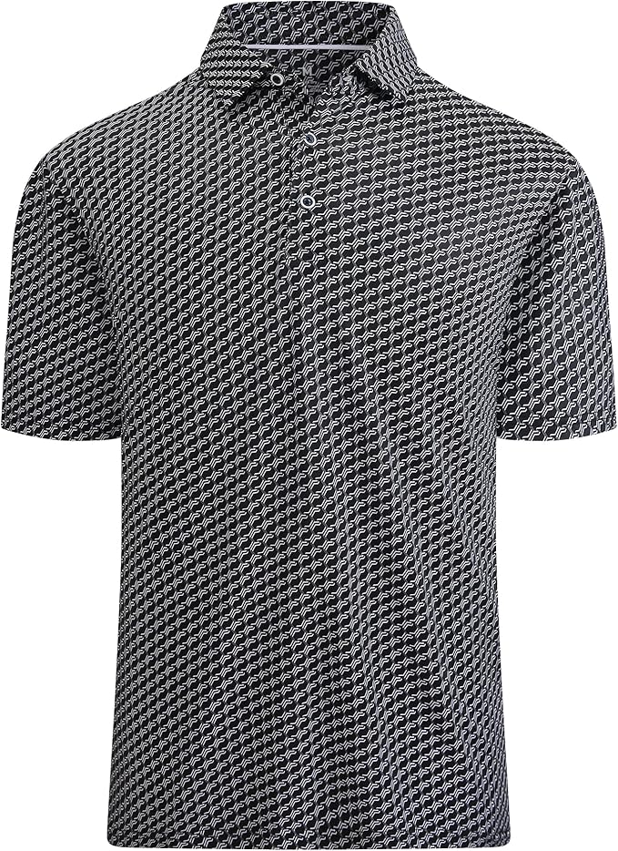 WARHORSEE Golf Polo Shirts for Men Short Sleeve Wrinkle Free 4 Way Stretch Moisture Wicking Performance Collared Tshirts