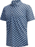 WARHORSEE Golf Polo Shirts for Men Short Sleeve Wrinkle Free 4 Way Stretch Moisture Wicking Performance Collared Tshirts