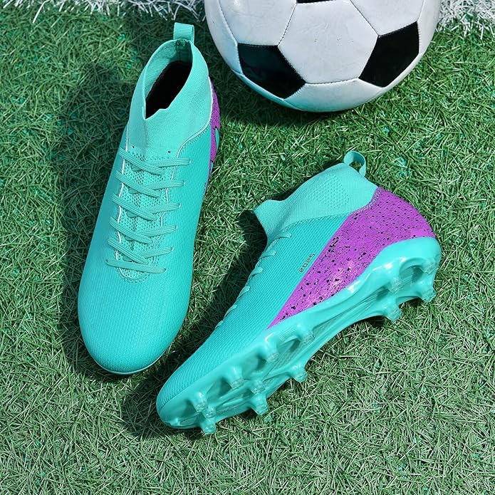 Soccer Cleats for Mens Womens Indoor Soccer Shoes Unisex Baseball Turf Shoes Youth Rugby Shoes Adult AG FG TF Football Boots Wide Training Sneaker