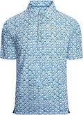 Damipow Premium Golf Shirts for Men Dry Fit Performance Polo Short Sleeve Collared Shirt