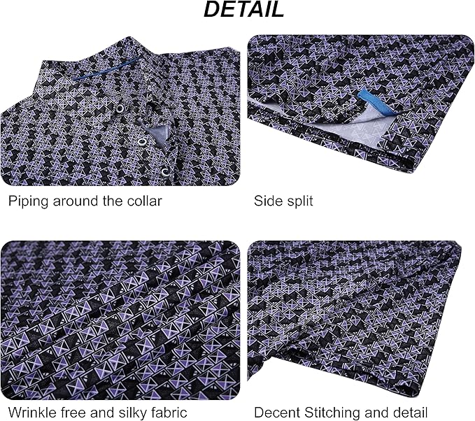 WARHORSEE Golf Polo Shirts for Men Short Sleeve Wrinkle Free 4 Way Stretch Moisture Wicking Performance Collared Tshirts