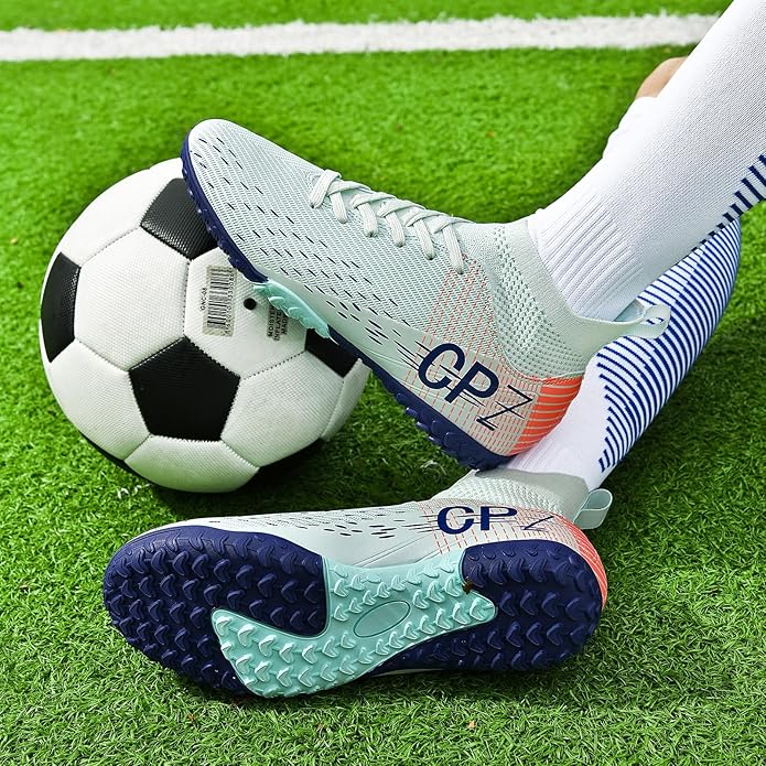 Soccer Cleats for Mens Womens Indoor Soccer Shoes Unisex Baseball Turf Shoes Youth Rugby Shoes Adult AG FG TF Football Boots Wide Training Sneaker