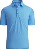 WARHORSEE Golf Polo Shirts for Men Short Sleeve Wrinkle Free 4 Way Stretch Moisture Wicking Performance Collared Tshirts