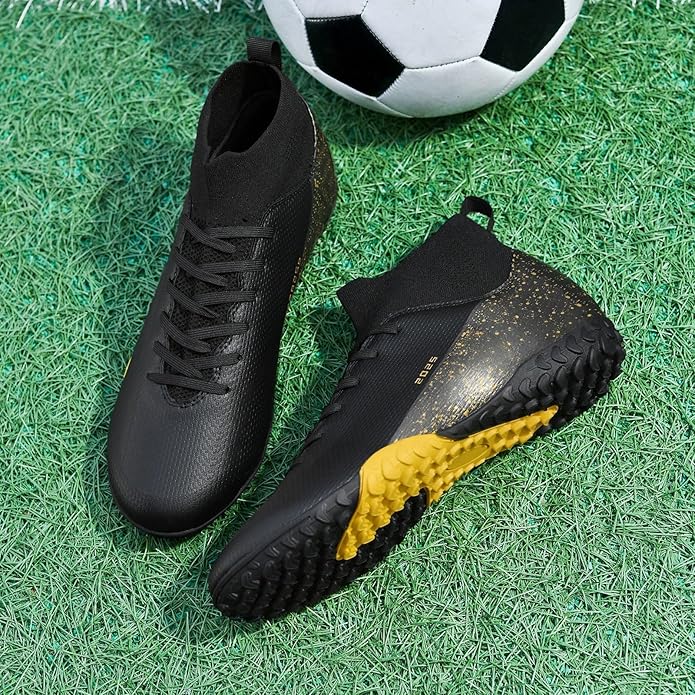 Soccer Cleats for Mens Womens Indoor Soccer Shoes Unisex Baseball Turf Shoes Youth Rugby Shoes Adult AG FG TF Football Boots Wide Training Sneaker