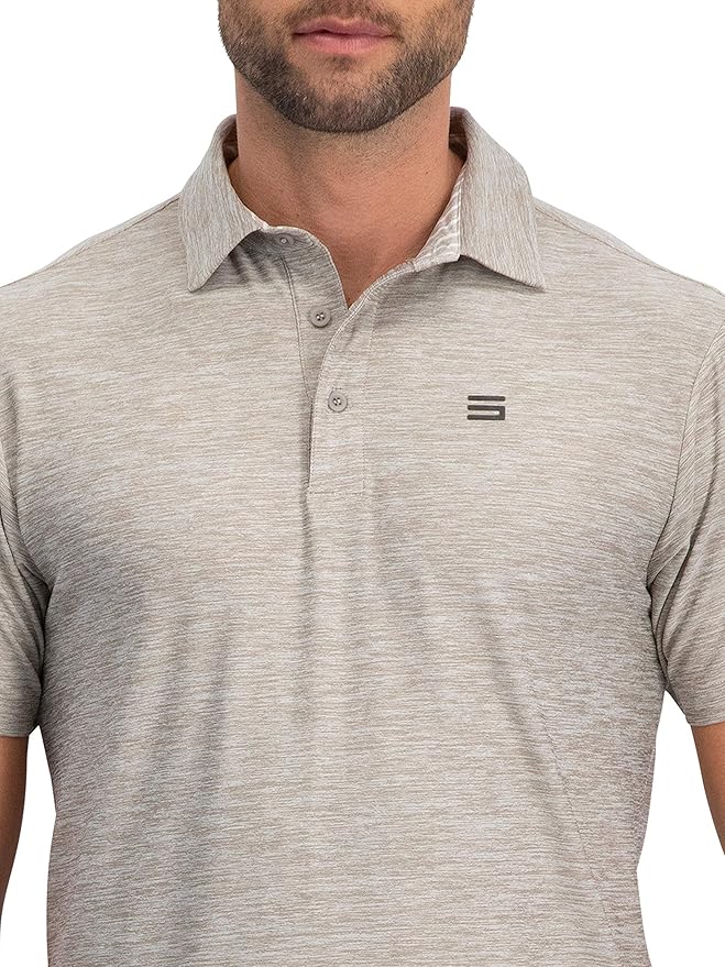 Three Sixty Six Golf Shirts for Men - Dry Fit Short-Sleeve Polo, Athletic Casual Collared T-Shirt