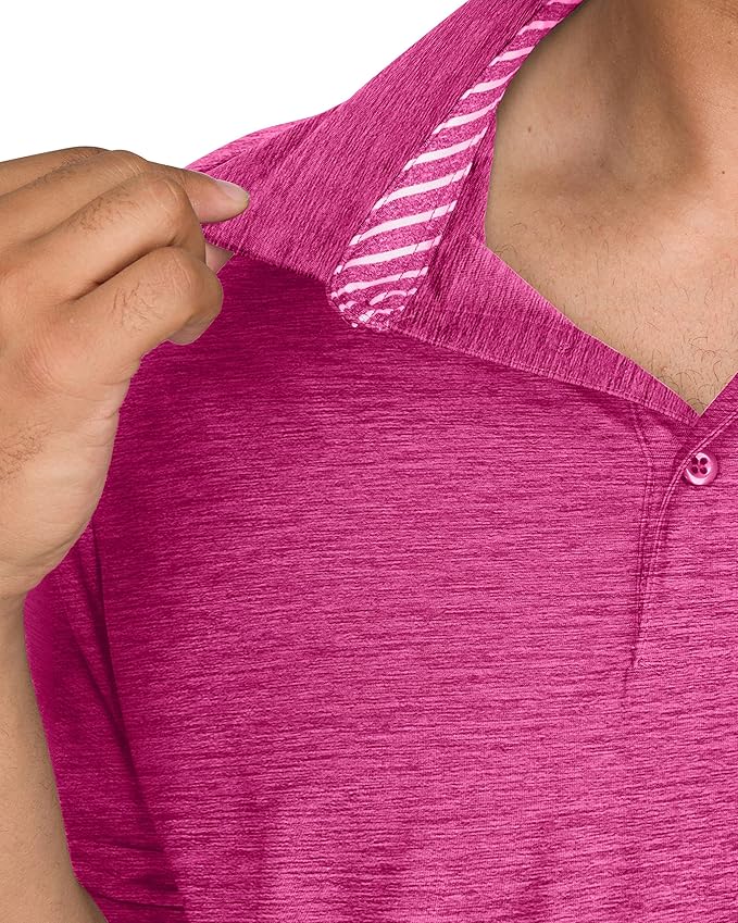 Three Sixty Six Golf Shirts for Men - Dry Fit Short-Sleeve Polo, Athletic Casual Collared T-Shirt