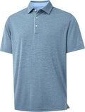 M MAELREG Golf Shirts for Men Short Sleeve Dry Fit Casual Striped Performance Moisture Wicking Collared Mens Polo Shirts