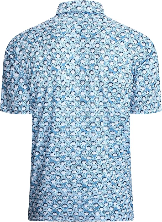 Damipow Premium Golf Shirts for Men Dry Fit Performance Polo Short Sleeve Collared Shirt