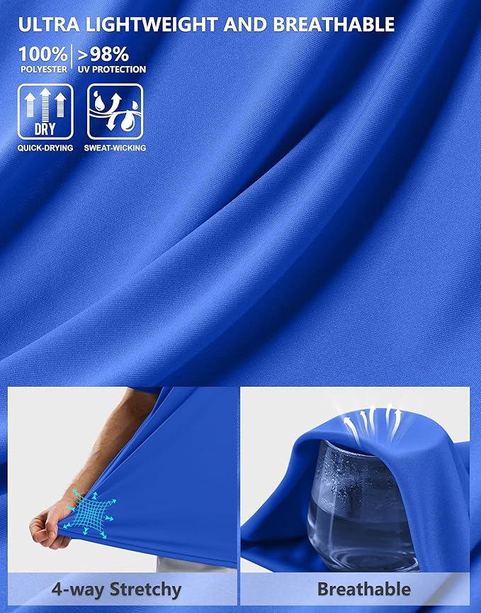 Pudolla Men's Workout Running T-Shirts Lightweight Quick Dry Athletic Gym Shirts for Men Short Sleeve Sport Tee Tops