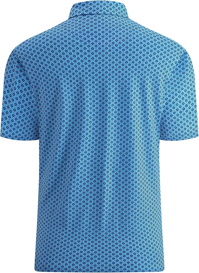 WARHORSEE Golf Polo Shirts for Men Short Sleeve Wrinkle Free 4 Way Stretch Moisture Wicking Performance Collared Tshirts